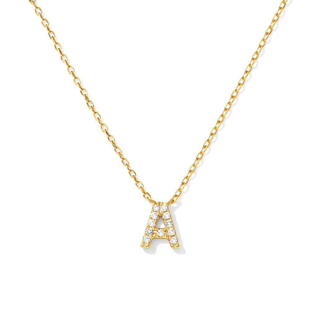 Diamond Initial Necklace
