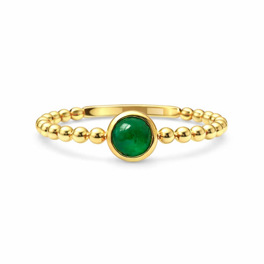 Emerald stone ring
