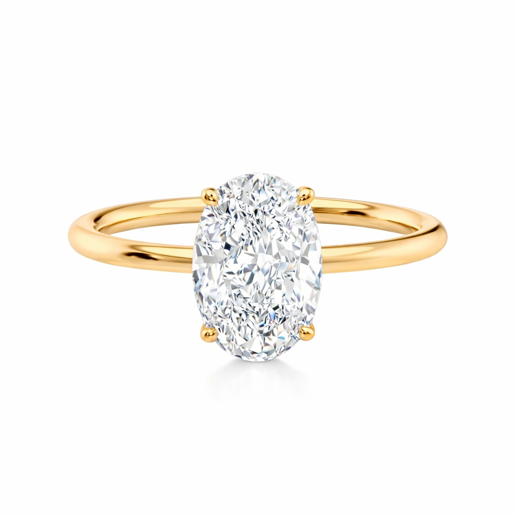 Oval Solitaire Lab Grown Diamond Ring