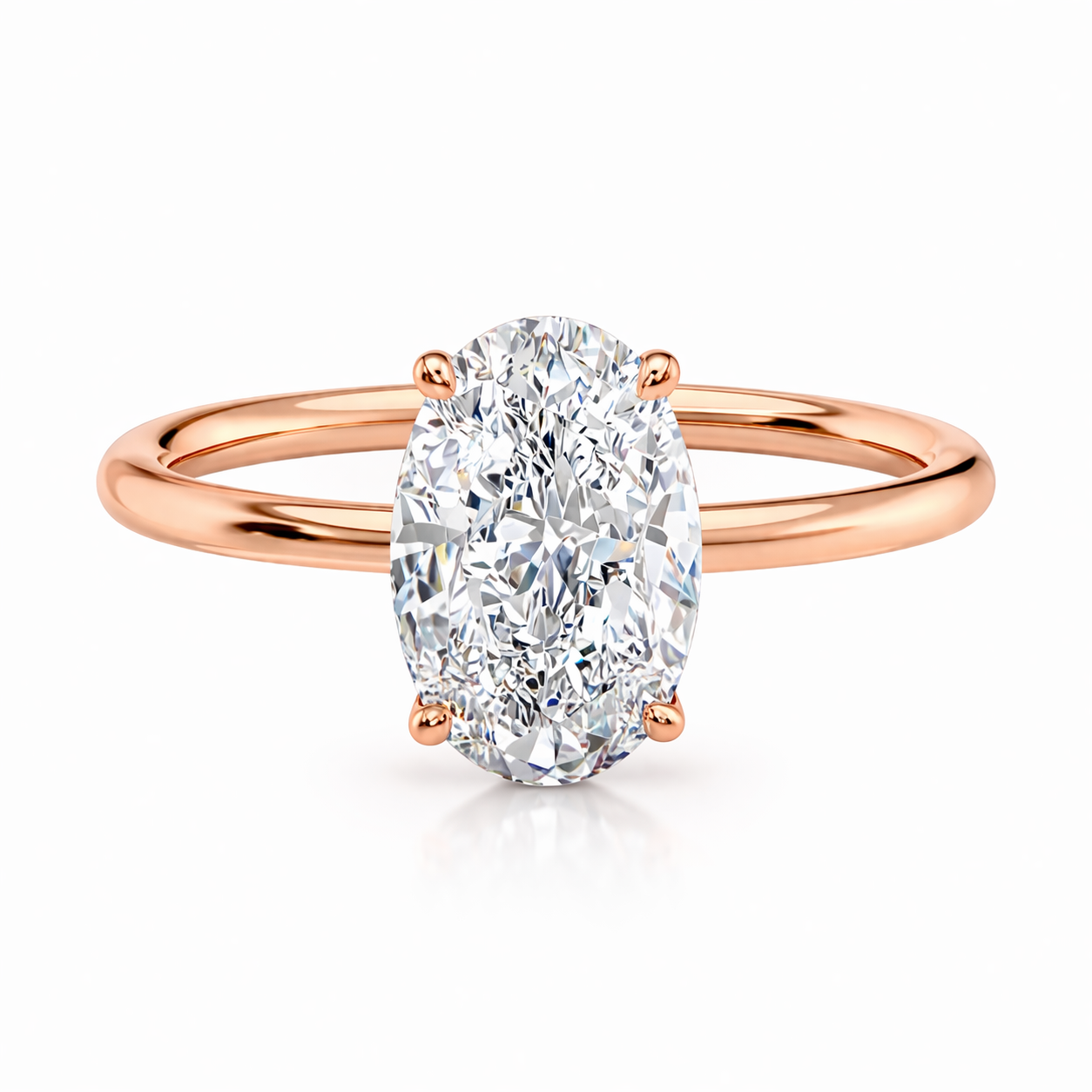Oval Solitaire Lab Grown Diamond Ring
