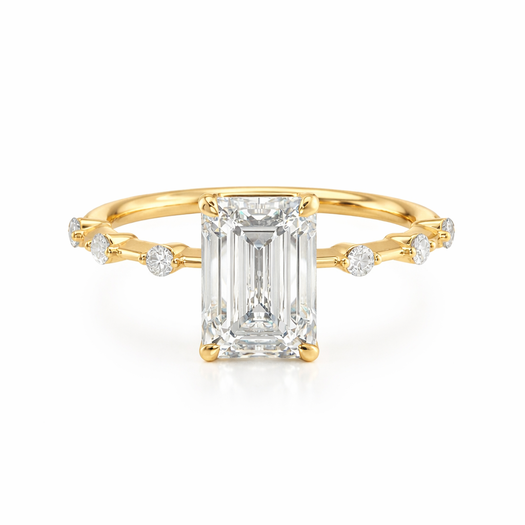 Emerald Cut Lab Grown Diamond Ring