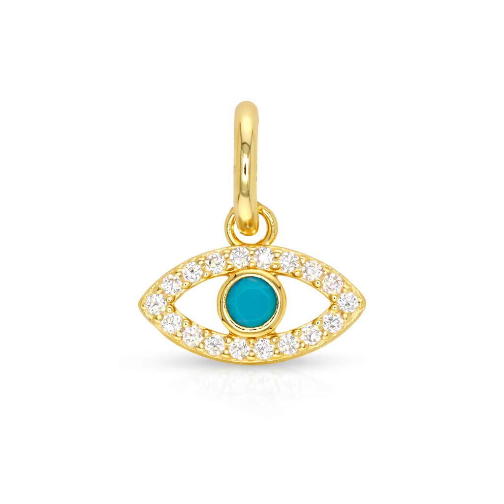 Turquoise  Evil Eye Pendant