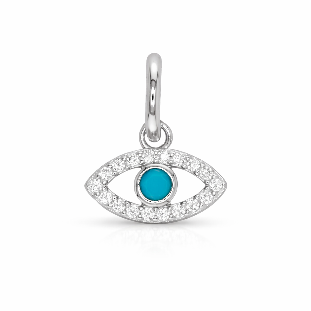 Turquoise  Evil Eye Pendant