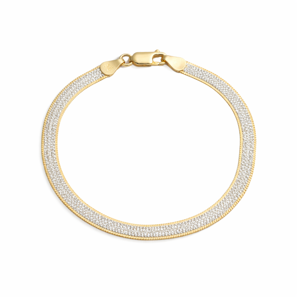 Two Tone Herringbone Bracelet