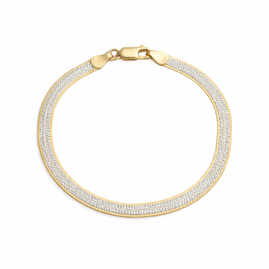 Two Tone Herringbone Bracelet