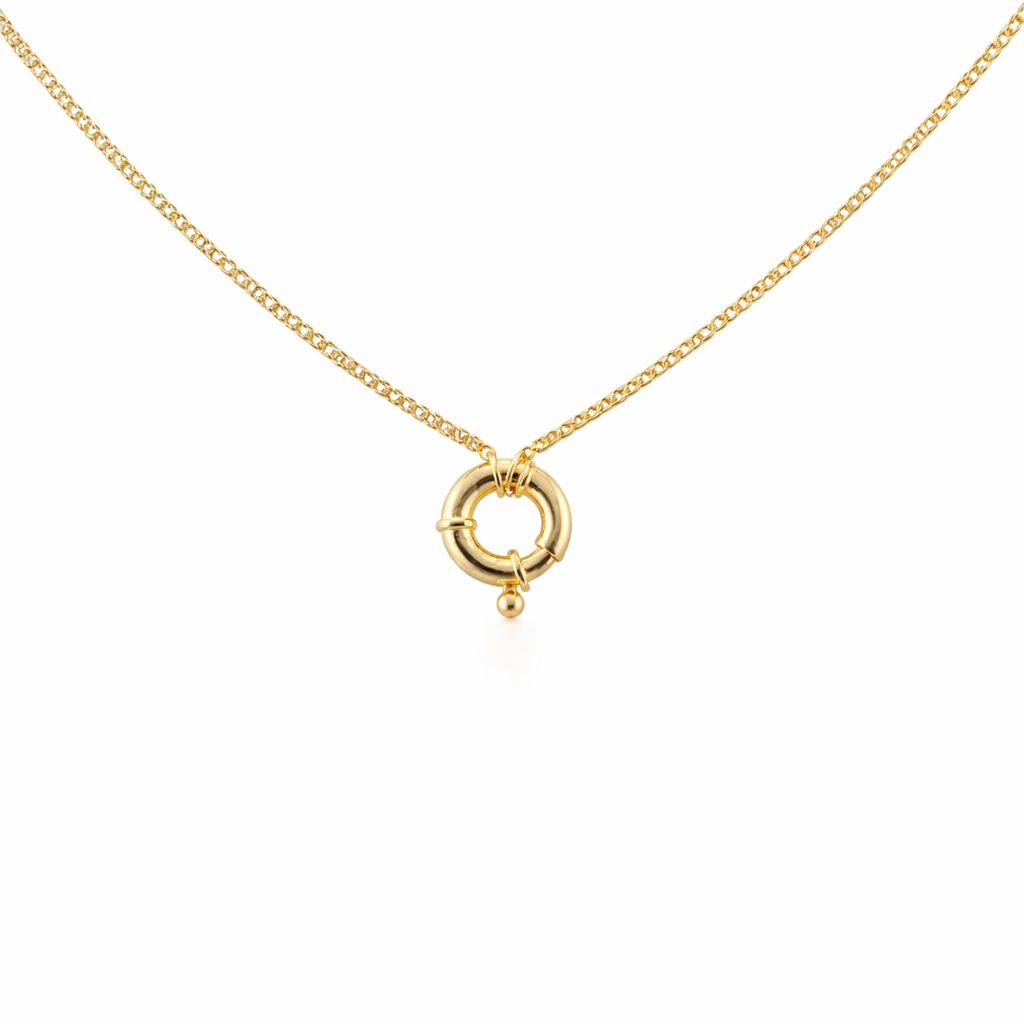 Chain Charm half-tennis Necklace