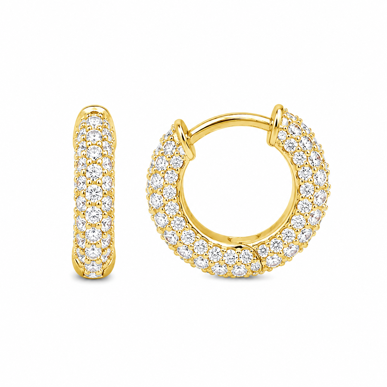 Stone Stone Huggies Hoop