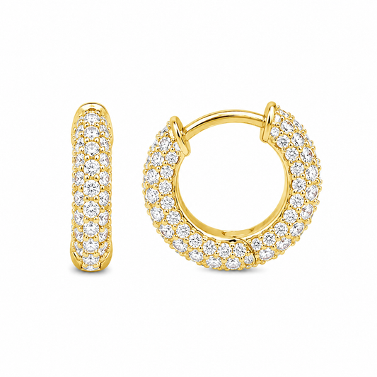 Stone Stone Huggies Hoop